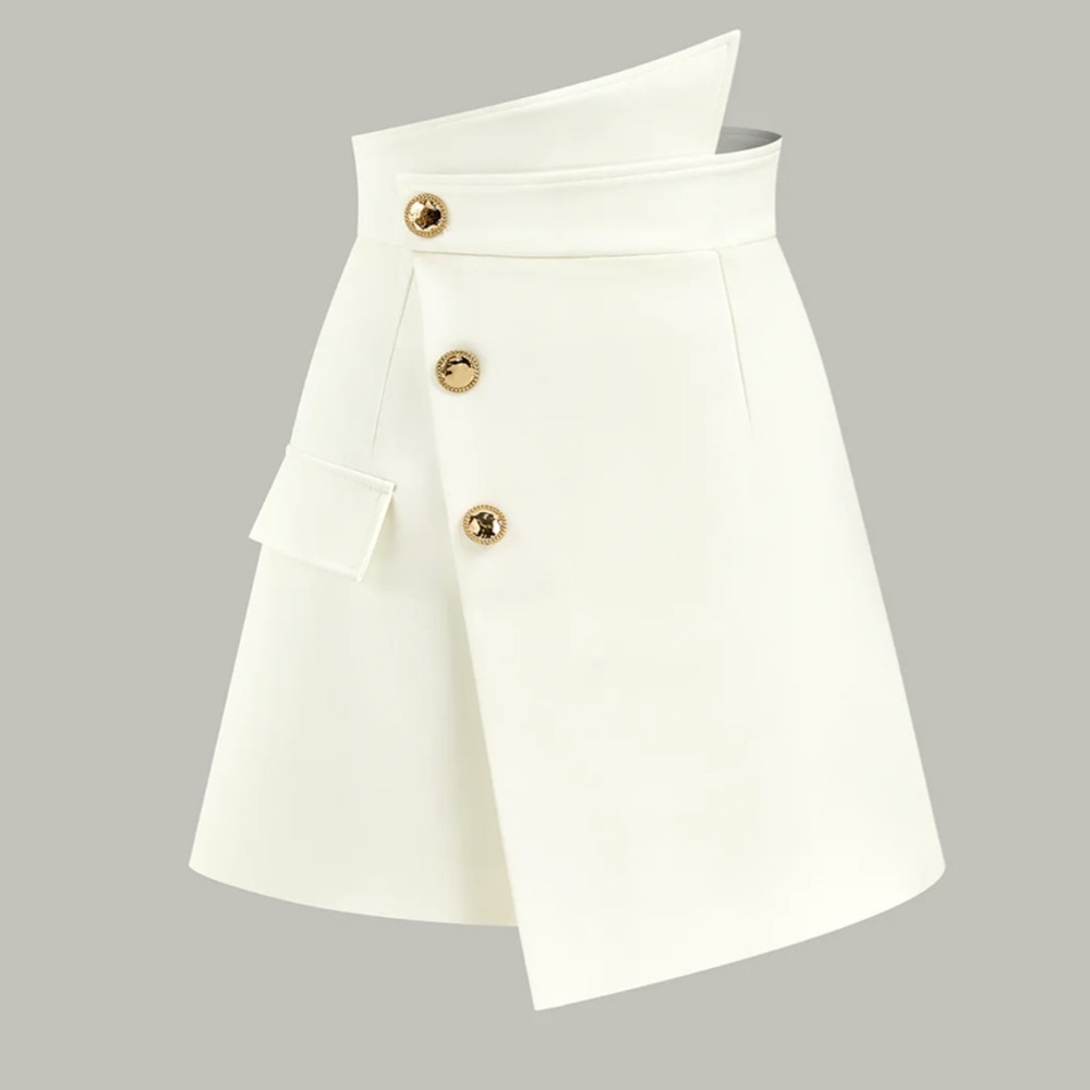 Commense White Mini Skort